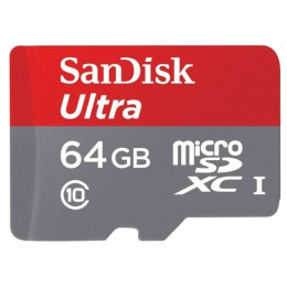 SanDisk microSD 64GB Сlass 10 Ultra (100Mb/s)  без адаптера Карта памяти