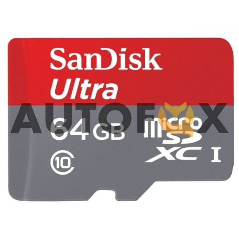 SanDisk microSD 64GB Сlass 10 Ultra (100Mb/s)  без адаптера Карта памяти