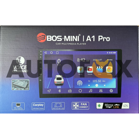 BOS-MINI A1 PRO 9" (4+64Gb) Голосовой помощник\Carplay\Qled\DSP