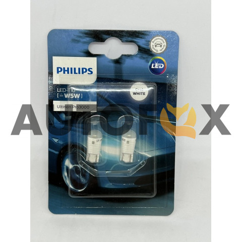 Светодиод PHILLIPS T10 6000K 55LM 12V (2шт) 11961U30CWB2