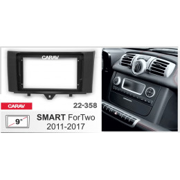 Carav 22-358: 9" SMART ForTwo 2011-2017