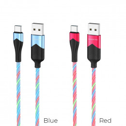 Borofone BU19 Кабель Streamer charging data cable Type-C красный