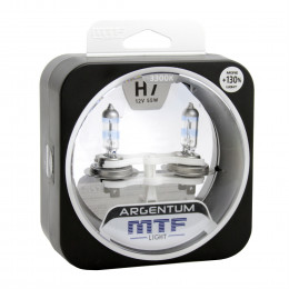 MTF Light ARGENTUM H7 55w 3300K 12V +130% (1шт) H3A1207 Лампа галоген  (2шт)